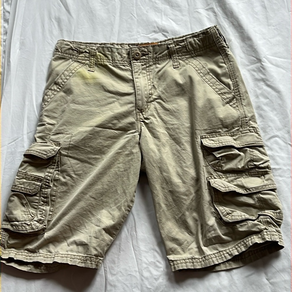 Tan cargo shorts